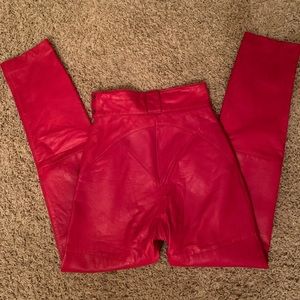 Red Leather Pants